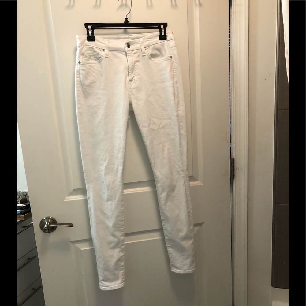 7 for all Mankind skinny jeans in clean white 27